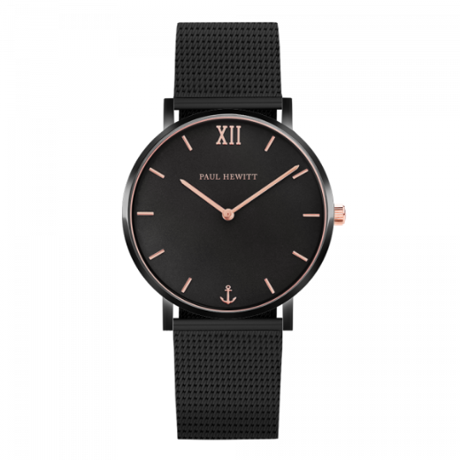 PH-SA-B-BSR-4S PAUL HEWITT Watch Sailor Line Black Sunray IP Black Rose ...