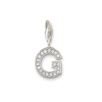 CC229 THOMAS SABO SILVER C/CLUB LETTER 'G' CZ