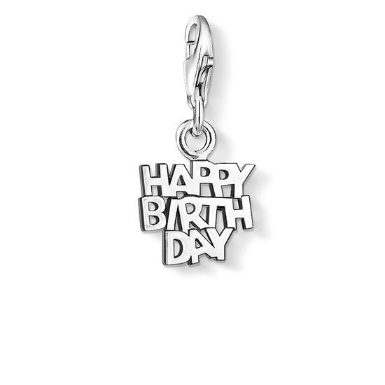 Cc8 Thomas Sabo Silver C Club Happy Birthday Charm Jewellery Watches Online