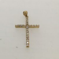 F1655/FP2378BO 9CT YG CZ THIN CROSS 2.5G