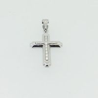 FP2034 9CT WG PATTERNED CROSS 1.96G