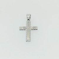 FP2250 9CT WG DIAMOND CUT CROSS 2.28G