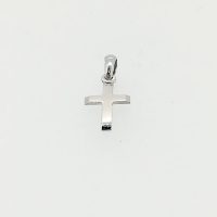FP2262 9CT WG SMALL PLAIN CROSS 0.37G