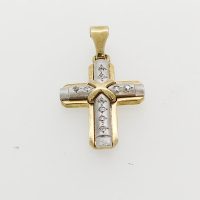 FP2786 9CT YG CZ CROSS 5.41G