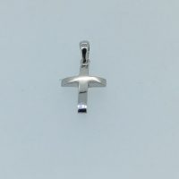 FP3527 9CT WG PLAIN CROSS 0.72G