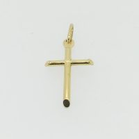 G1042-FP638 18CT YG PLAIN CROSS 1.56G