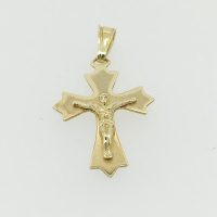 G1493-SP3697HN 18CT Y/G CROSS+JESUS 2.75G