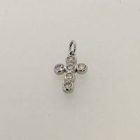 G1573/NP587HH 9CT W/G BEZEL CZ CROSS 2.3G