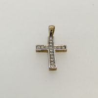 SP5691 9CT YG CZ CROSS 1.9G