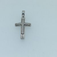 SP6308 9CT WG CROSS WITH MATT FINISH 3.13G