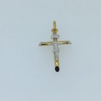 SP6604 18CT YG 2T CROSS WITH JESUS 1.34G