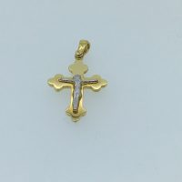 SP6722 18CT 2T ORTHODOX CROSS WITH JESUS 2.64G