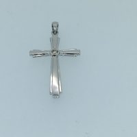 SP6849 9CT WG DIAMOND CROSS D1=3P
