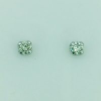 FE844HN 18CT WG CLAW SET ROUND DIAMOND STUD EARRINGS D2=0.20CT