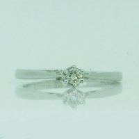 SR4563B 9CT WG SOLITARE 6 CLAW SET DIAMOND RING D1=10PT