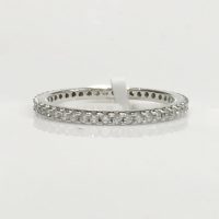 R6220-R31 MINE SILVER CZ ALL AROUND BAND